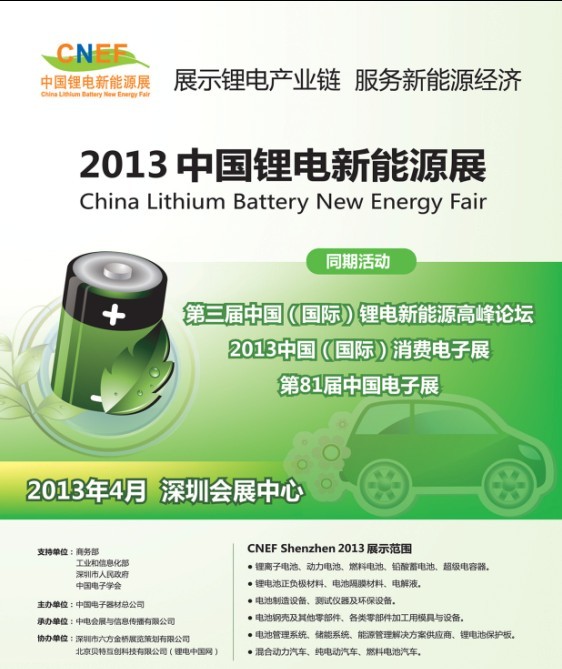 2013中国（国际）锂电新能源展