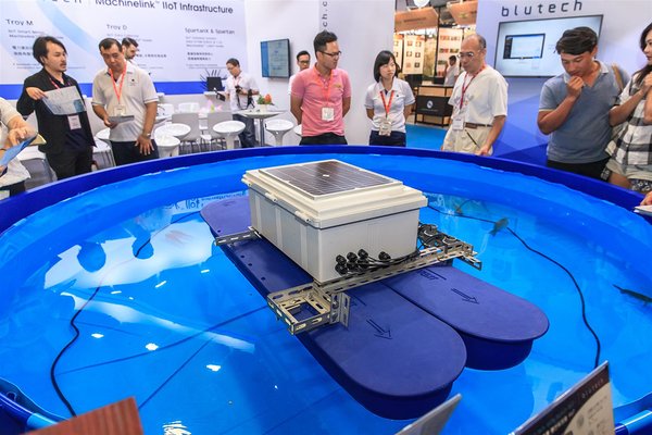 博世科智能特別設置魚池，透過數據收集，紀錄水車使用情況。