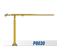 川建P8030平头式塔式起重机高清图 - 外观