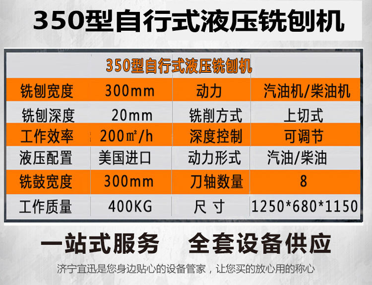 L-路霸QXY350C液壓自行走柴油銑刨機產品參數