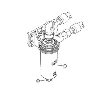 卡特彼勒322-3154发动机机油滤清器高清图 - 外观
