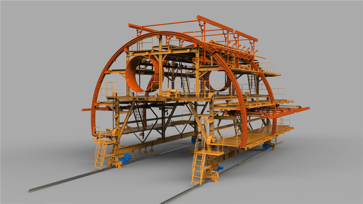 鐵建重工FSG12防水板鋼筋鋪設台車高清圖 - 外觀