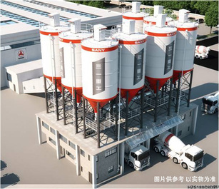 三一重工HZS240C8DC8D顶置式搅拌站高清图 - 外观