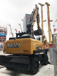 三一重工SY155W中型挖掘機高清圖 - 2020寶馬展實拍