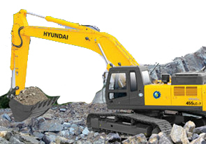 現代重工R455LC-7挖掘機高清圖 - 外觀