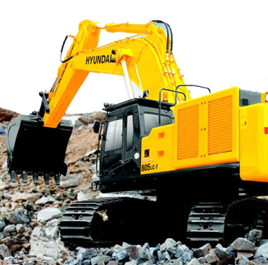 现代重工R805LC-7挖掘机高清图 - 外观
