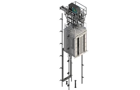 柳工 SSD160-A 曳引升降机 吊笼升降机高清图 - 外观