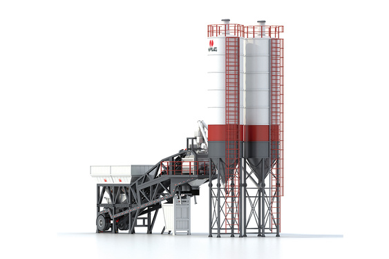 南方路機 HZSY100R HZS(N)Y一體移動式混凝土攪拌站高清圖 - 外觀