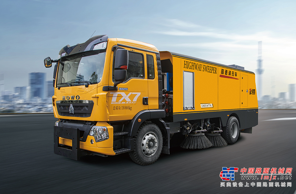 美通重机 LMZ5187TSL 机械式高速清扫车高清图 - 外观