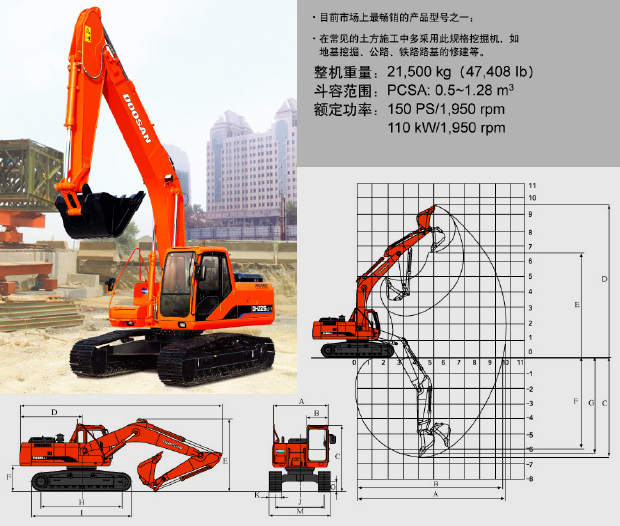 斗山DX225LC-7挖掘机