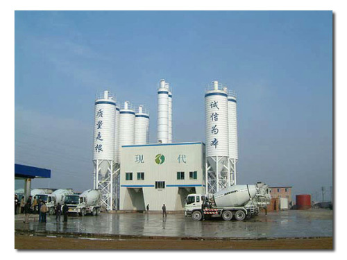中國現代 HZS係列 外裝飾型混凝土攪拌站